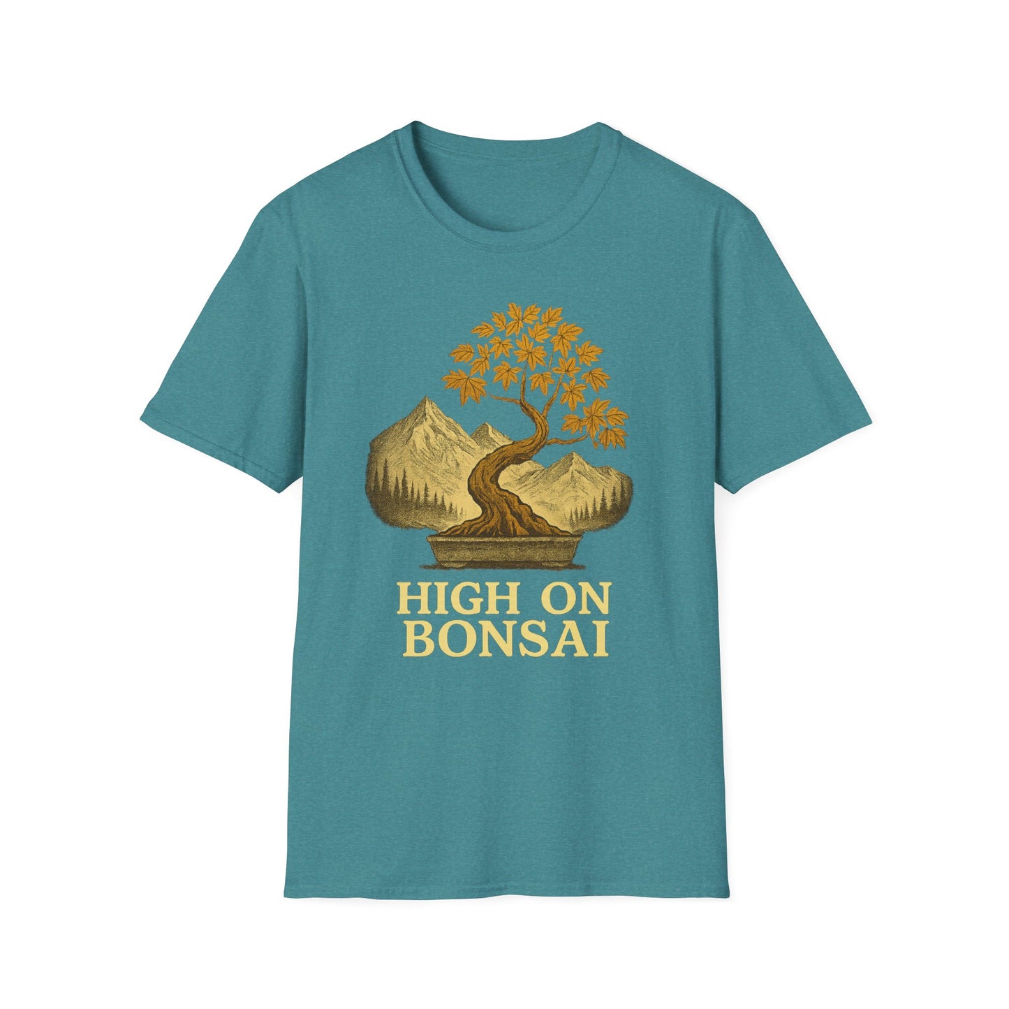 High on Bonsai Colorado Mountain Landscape Unisex Tee